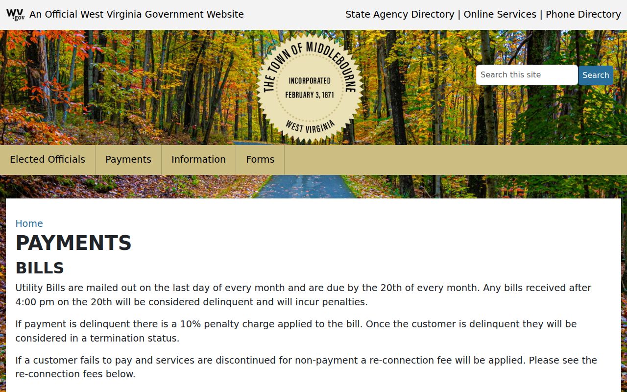 Middlebourne court records compared with town payment tools