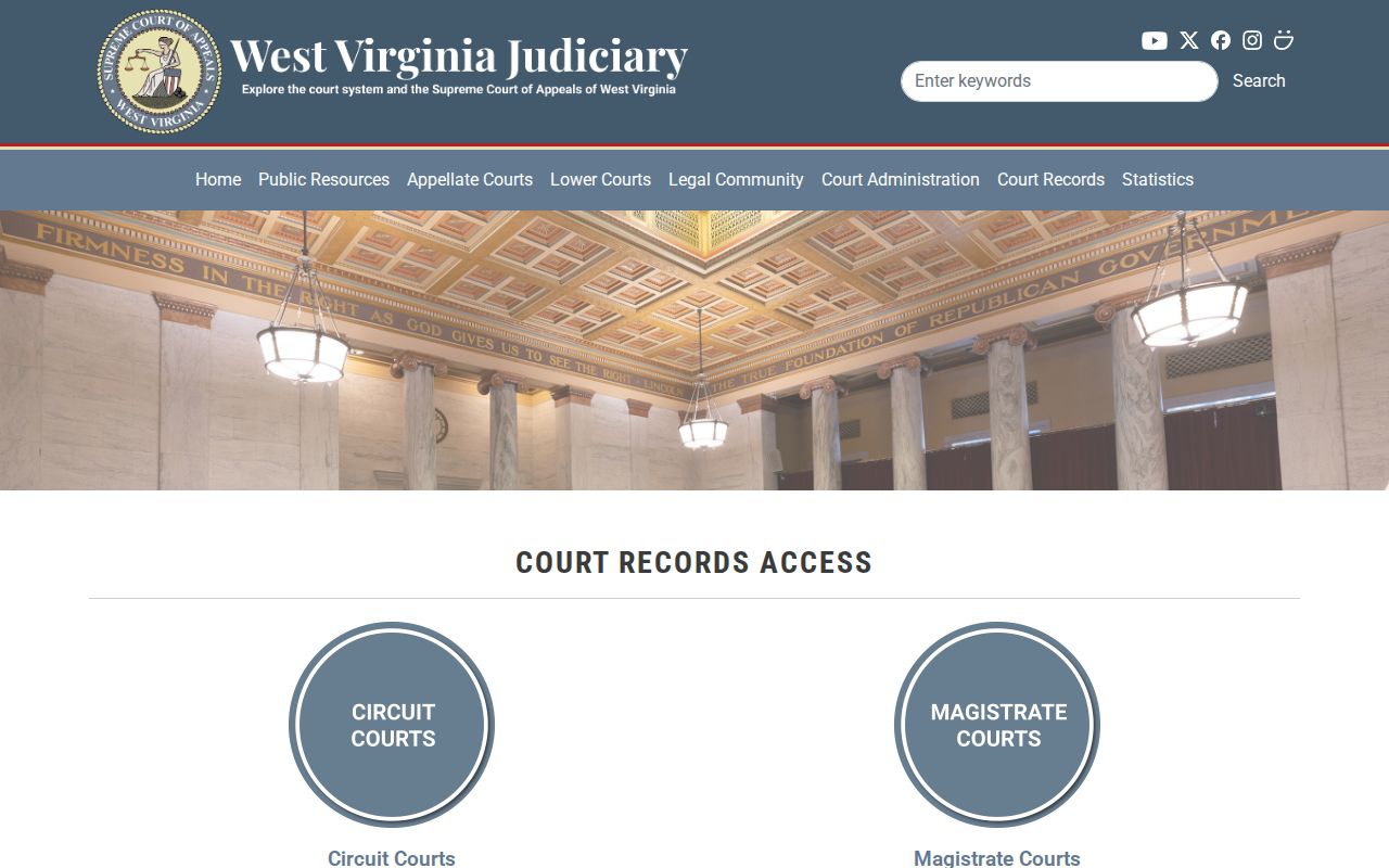 Tyler County court docket official search landing page